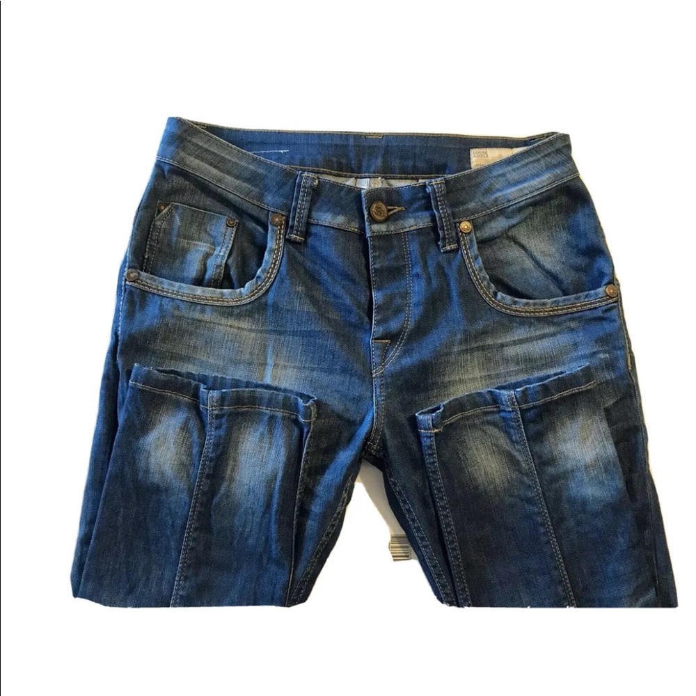 Le Chateau Men’s Jeans Faded Blue Denim Slim Fit Straight Leg 31 - Picture 4 of 11